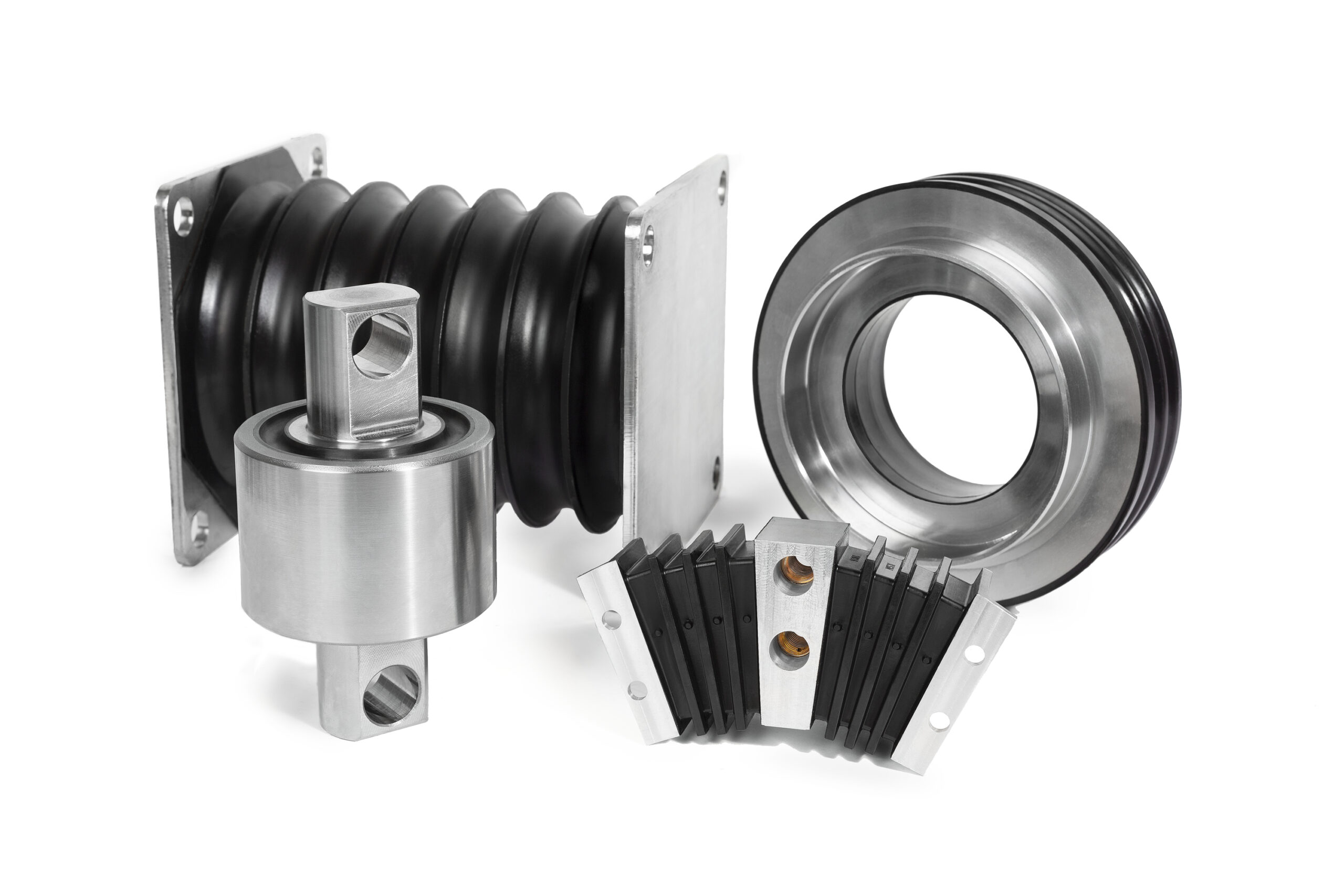 Technical rubber-to-metal components, small and medium production runs – BORFLEX. Rubber-to-metal shock absorbers.