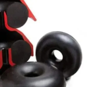 Rubber dampers for railway components