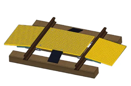 Resin (GFK) level crossing