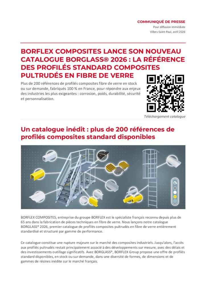 BORFLEX® composites lance son nouveau catalogue BORGLASS® 2026 : la référence des profilés standard composites pultrudés en fibre de verre