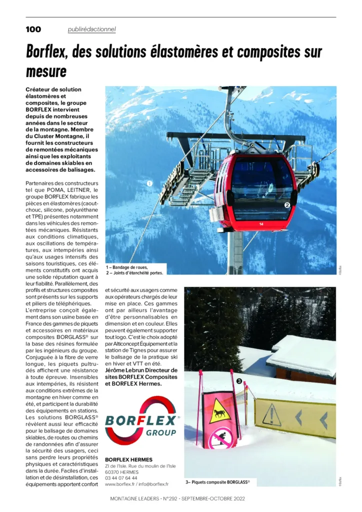 BORFLEX, des solutions élastomères et composites sur mesure