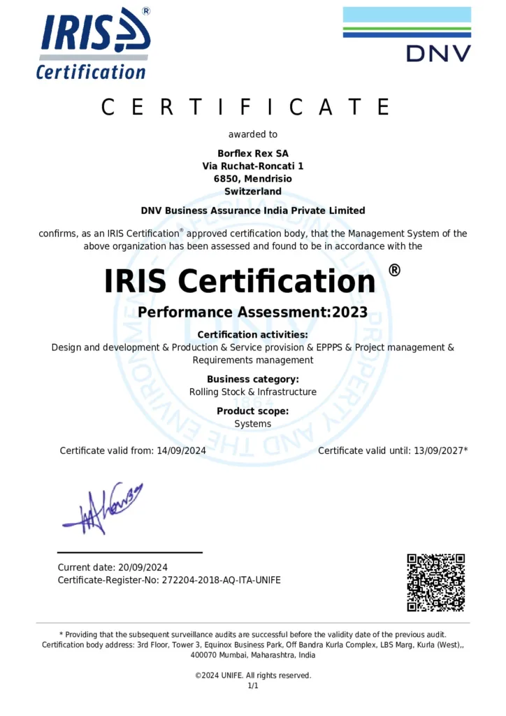 Certification IRIS  – DNV